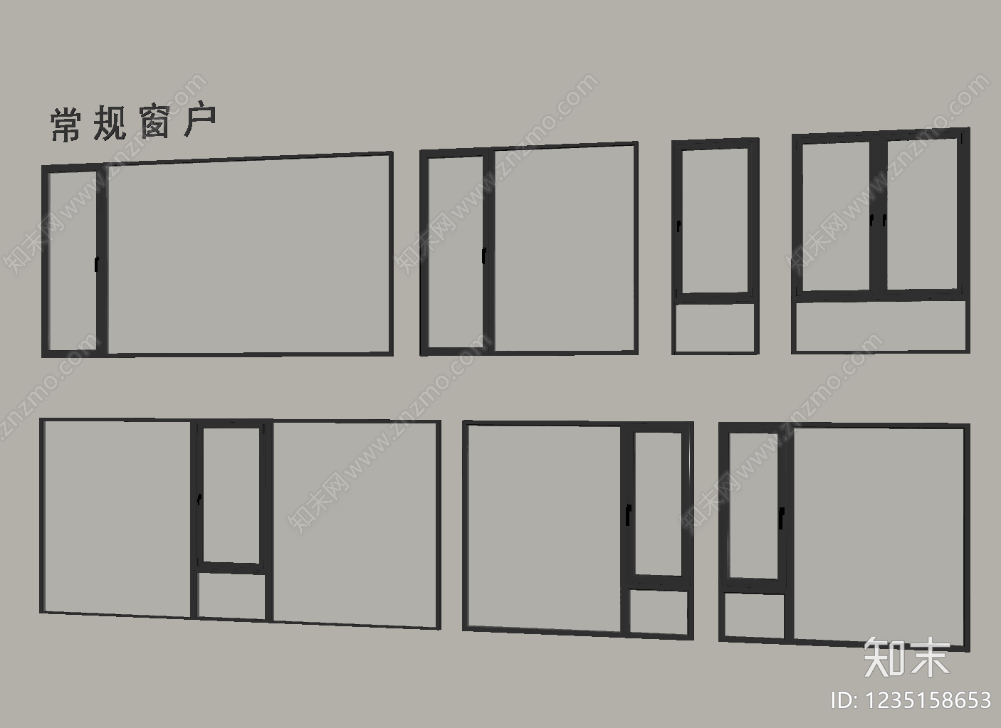 中古风窗3D模型下载【ID:1235158653】