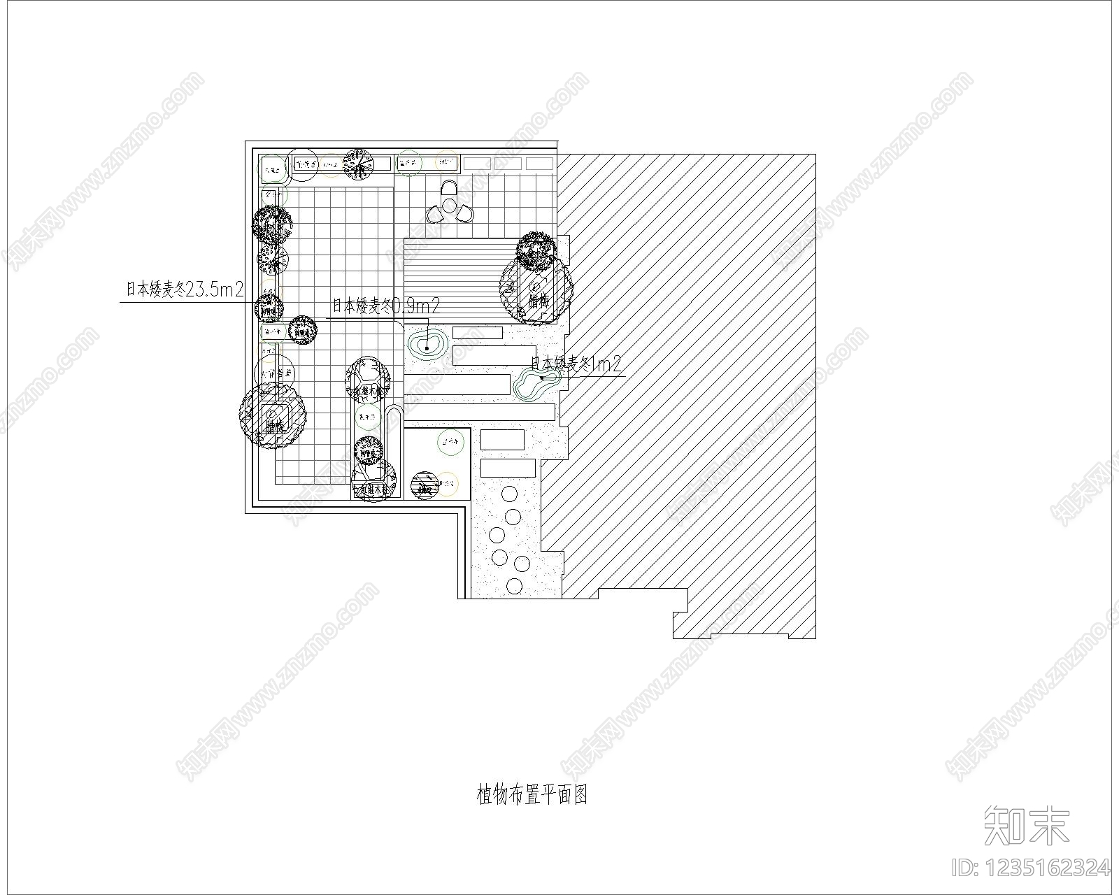 屋顶花园cad施工图下载【ID:1235162324】