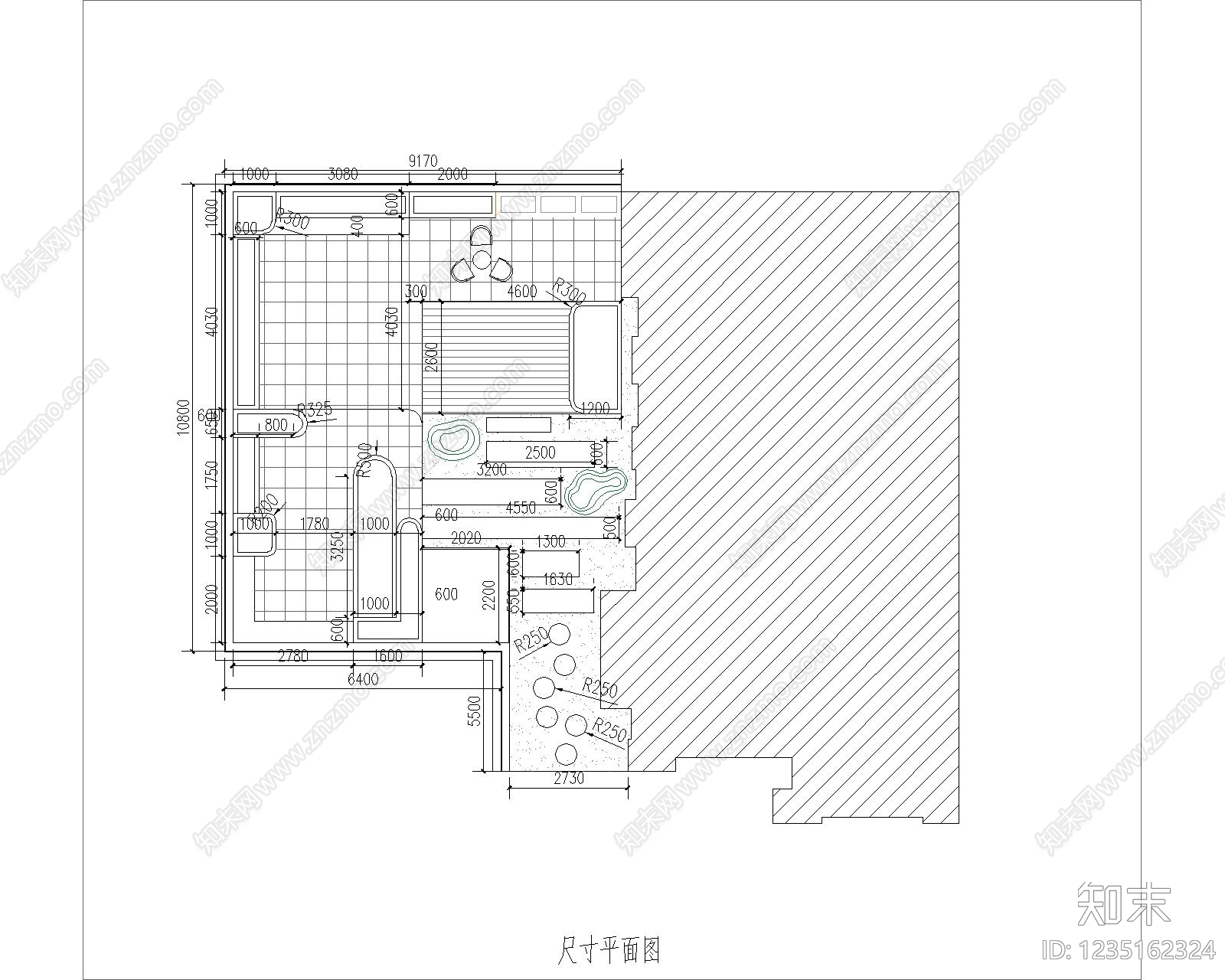 屋顶花园cad施工图下载【ID:1235162324】