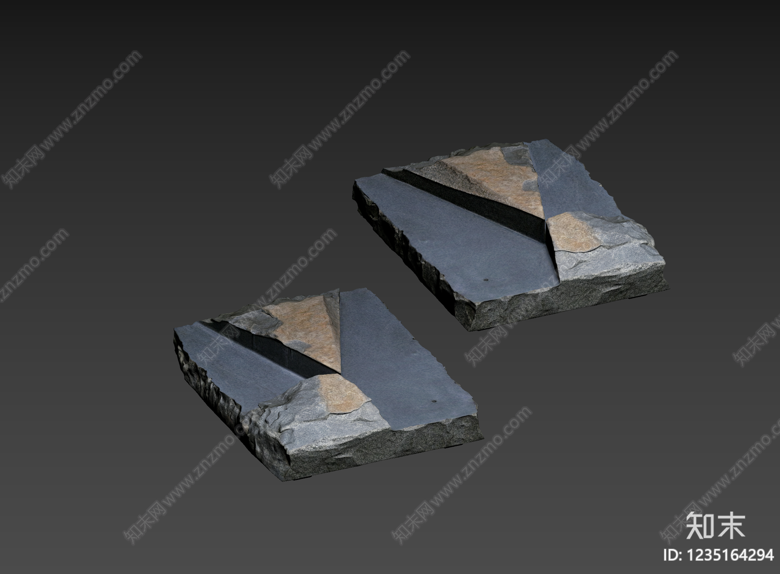 工业风石头3D模型下载【ID:1235164294】
