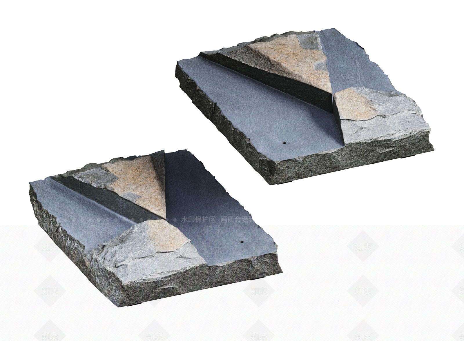 工业风石头3D模型下载【ID:1235164294】