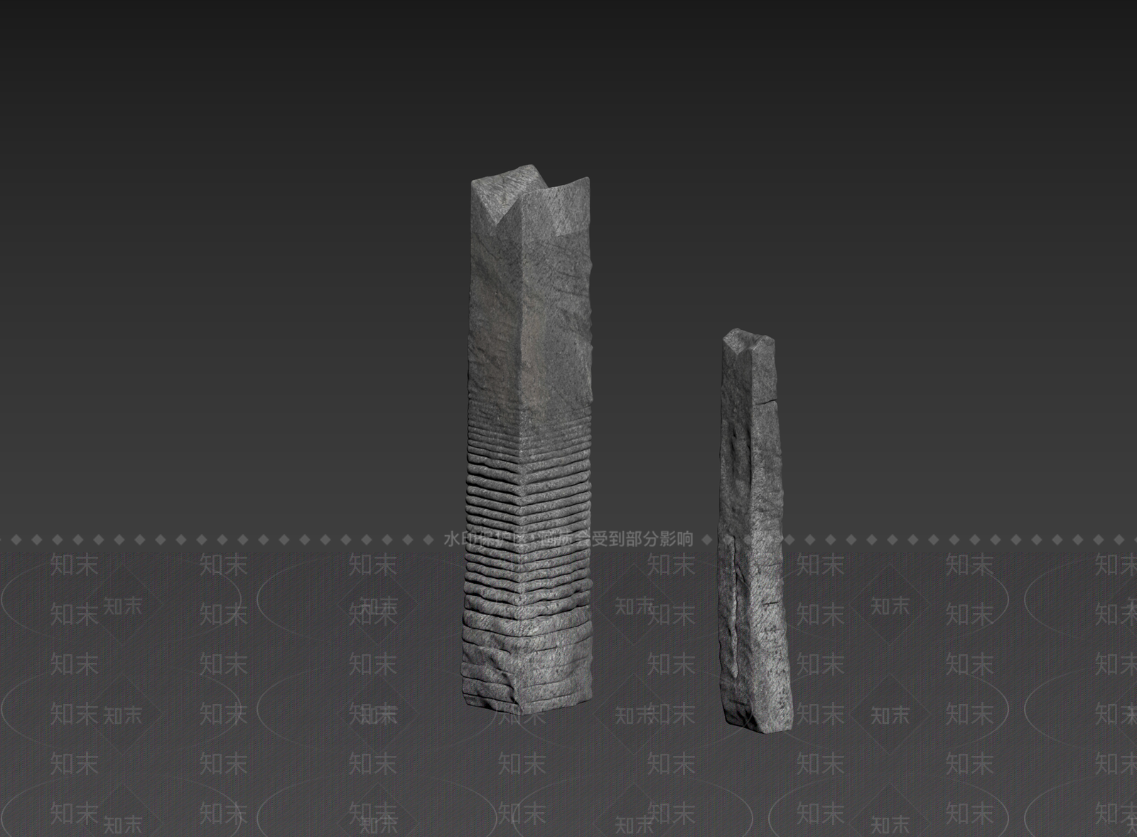 侘寂石头3D模型下载【ID:1235164334】