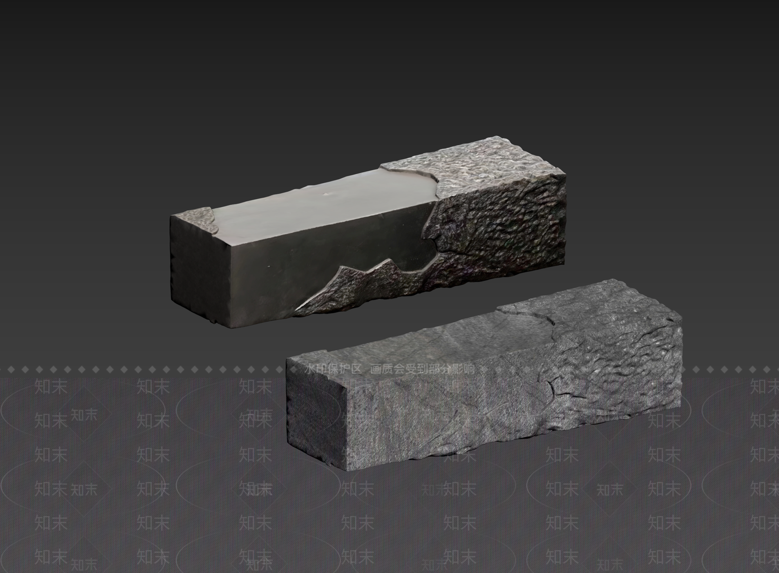 工业风石头3D模型下载【ID:1235164583】