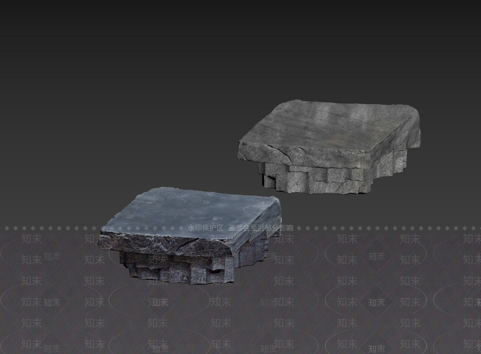 工业风石头3D模型下载【ID:1235164727】