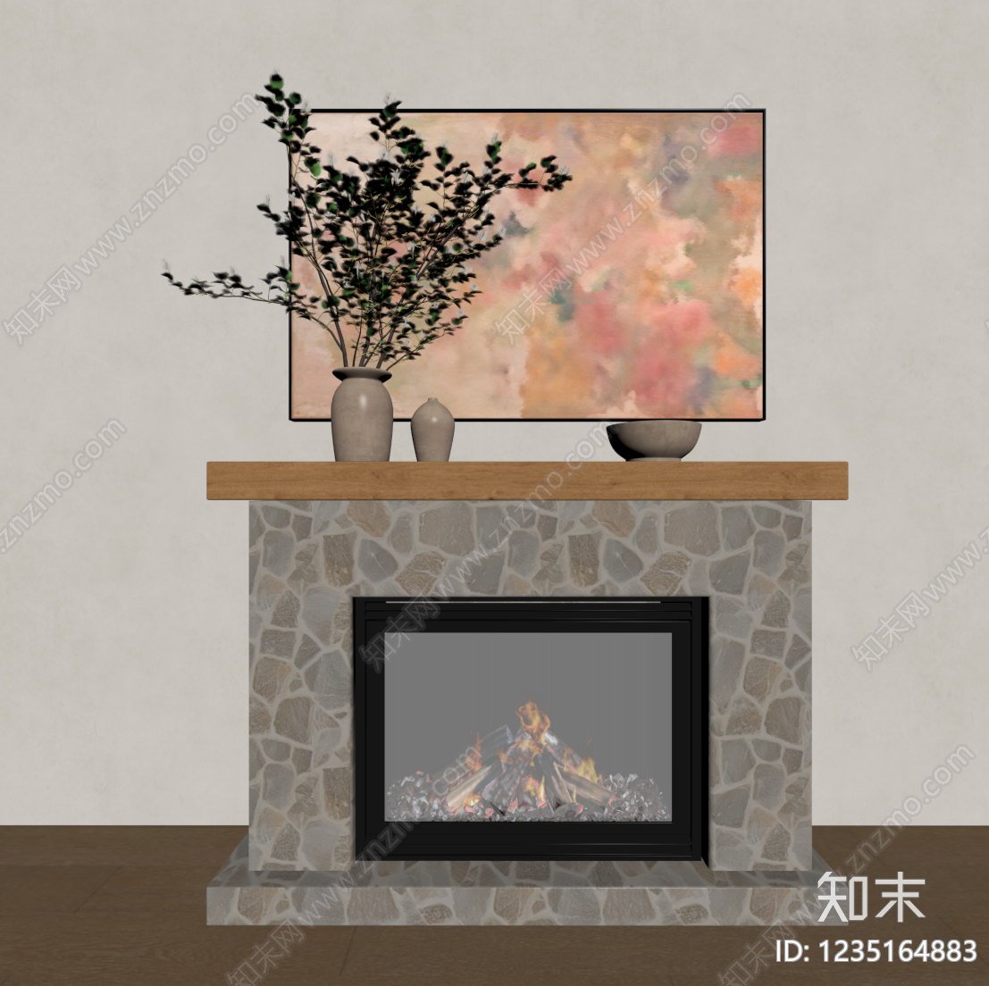 侘寂壁炉3D模型下载【ID:1235164883】