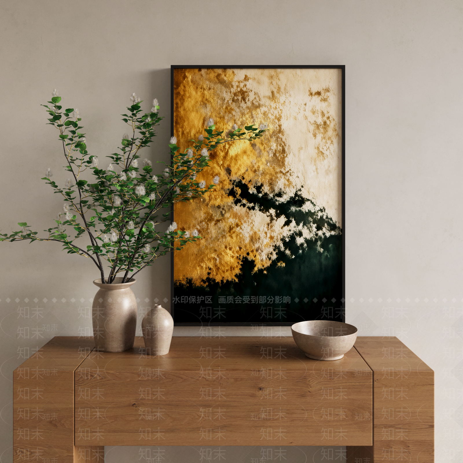 现代简约抽象画SU模型下载【ID:1235165575】