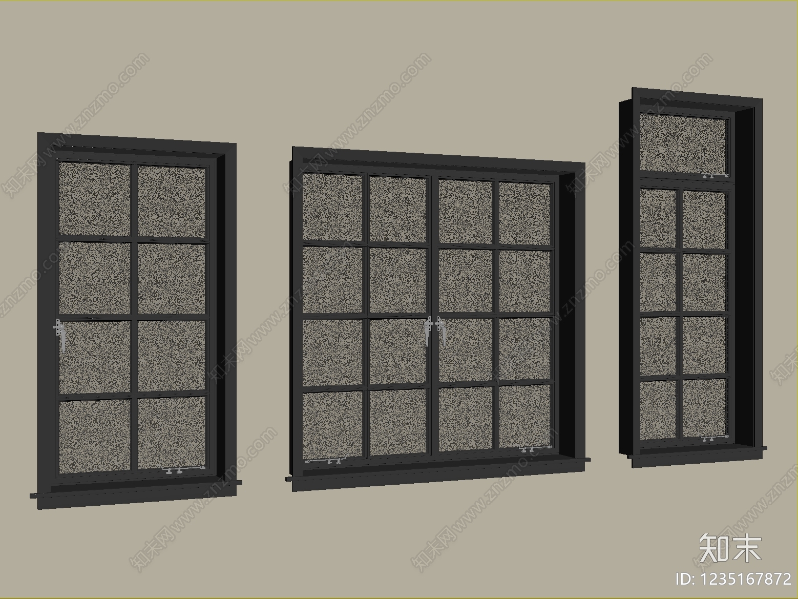 现代简约窗3D模型下载【ID:1235167872】