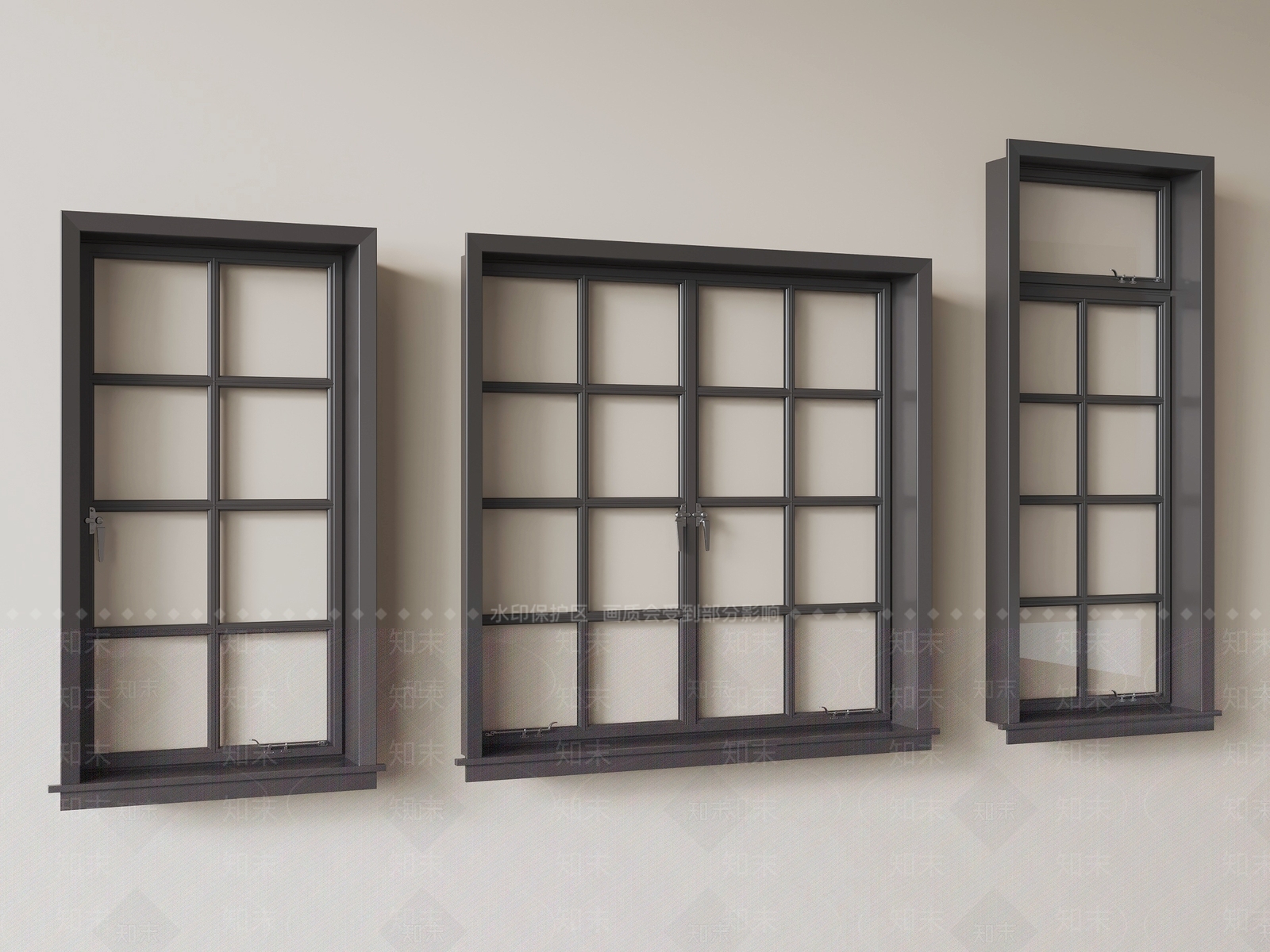 现代简约窗3D模型下载【ID:1235167872】