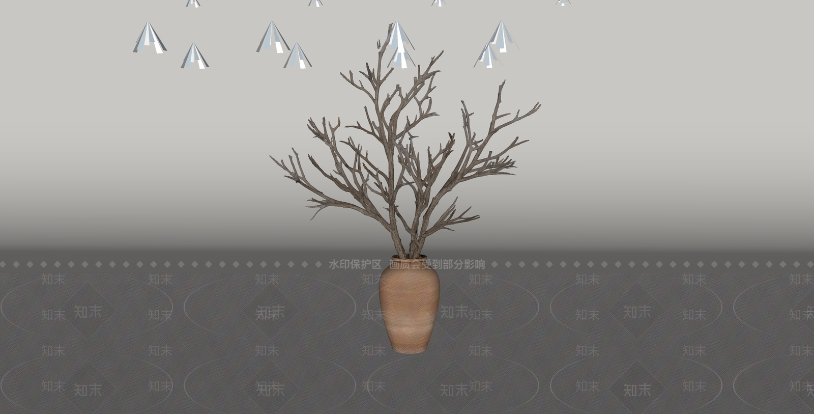 侘寂花艺SU模型下载【ID:1235168586】