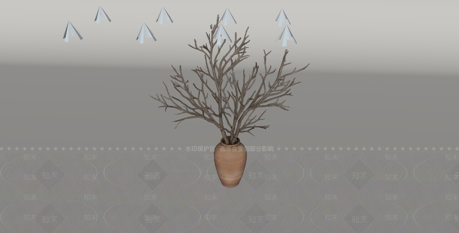 侘寂花艺SU模型下载【ID:1235168586】