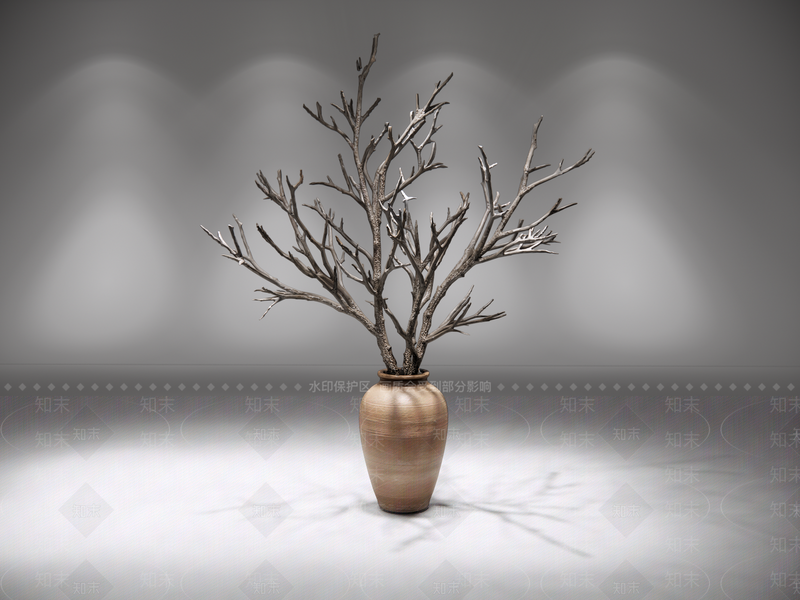 侘寂花艺SU模型下载【ID:1235168586】