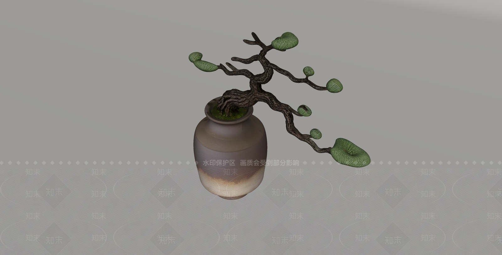 新中式绿植摆件SU模型下载【ID:1235169248】