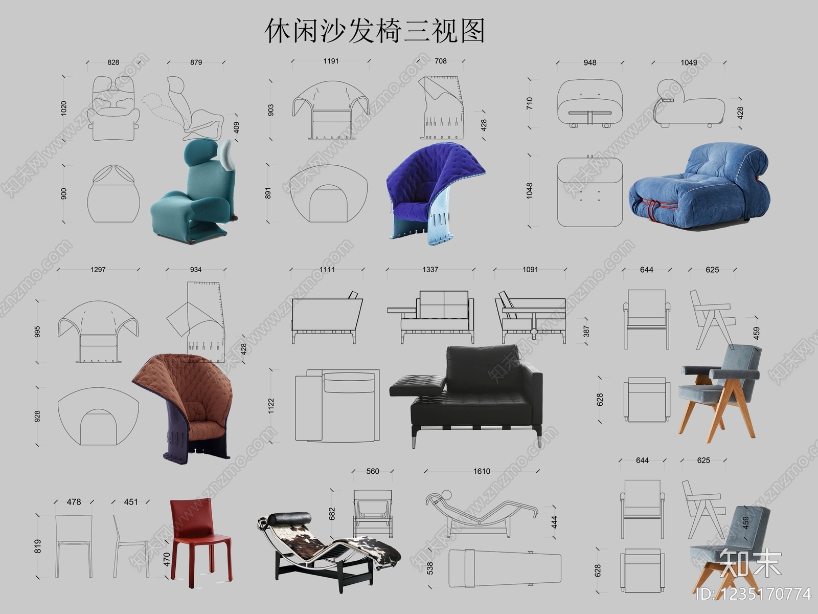 家具图库cad施工图下载【ID:1235170774】