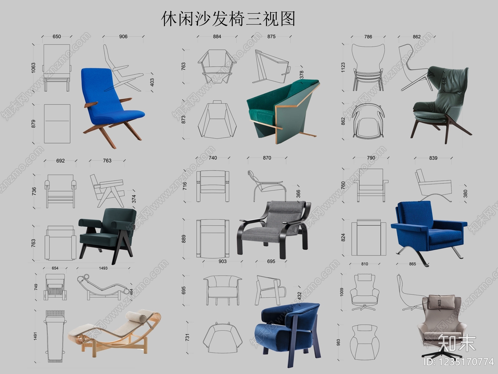 家具图库cad施工图下载【ID:1235170774】
