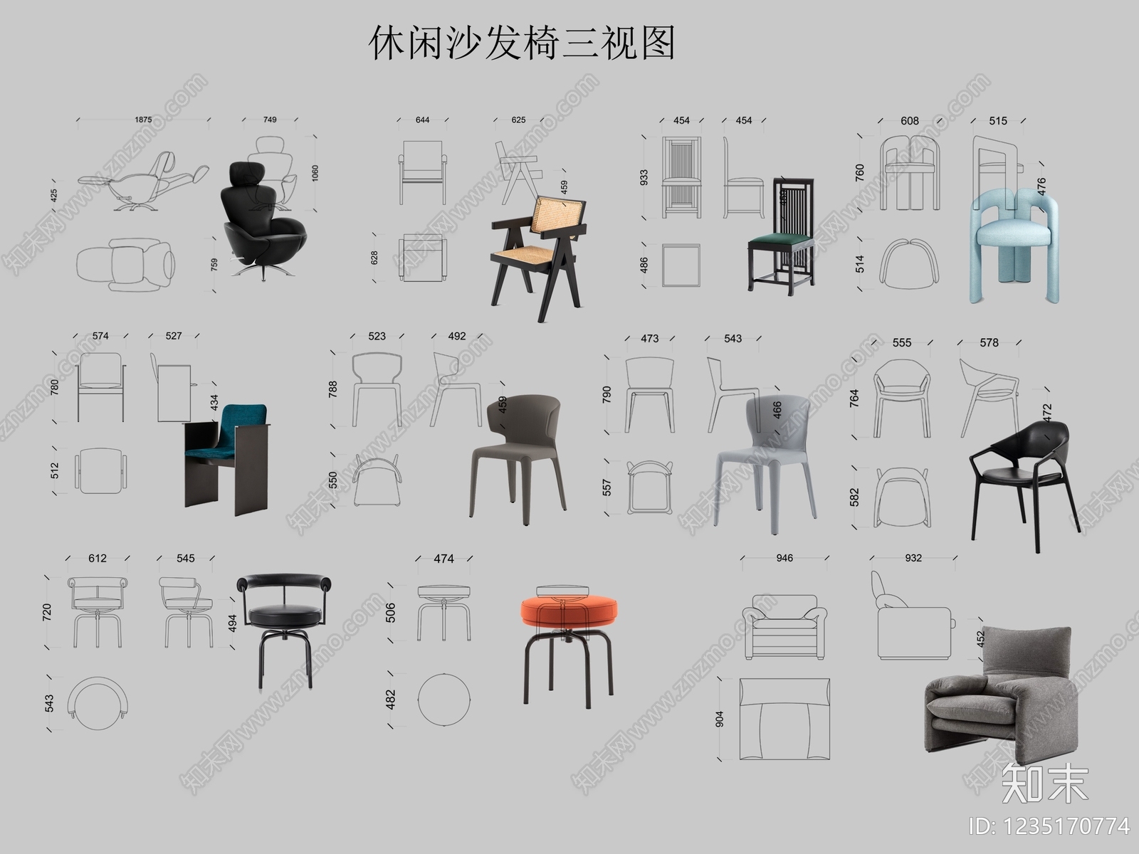 家具图库cad施工图下载【ID:1235170774】