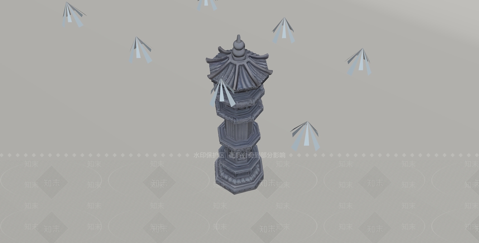 中式雕塑摆件SU模型下载【ID:1235171243】