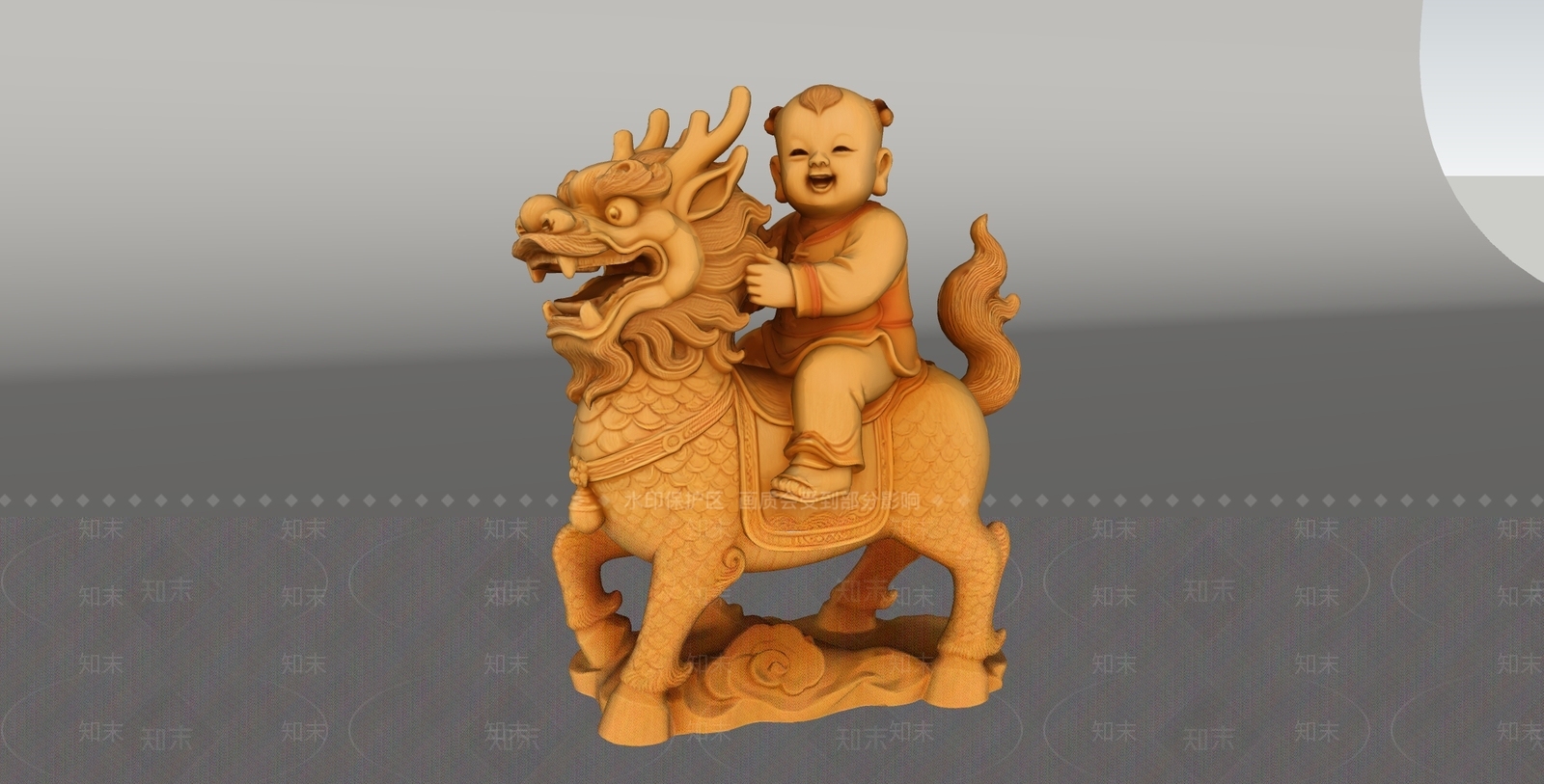 中式雕塑摆件SU模型下载【ID:1235171434】