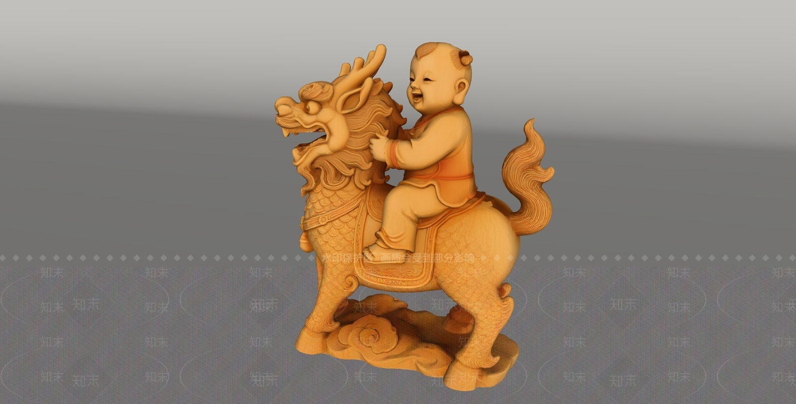 中式雕塑摆件SU模型下载【ID:1235171434】