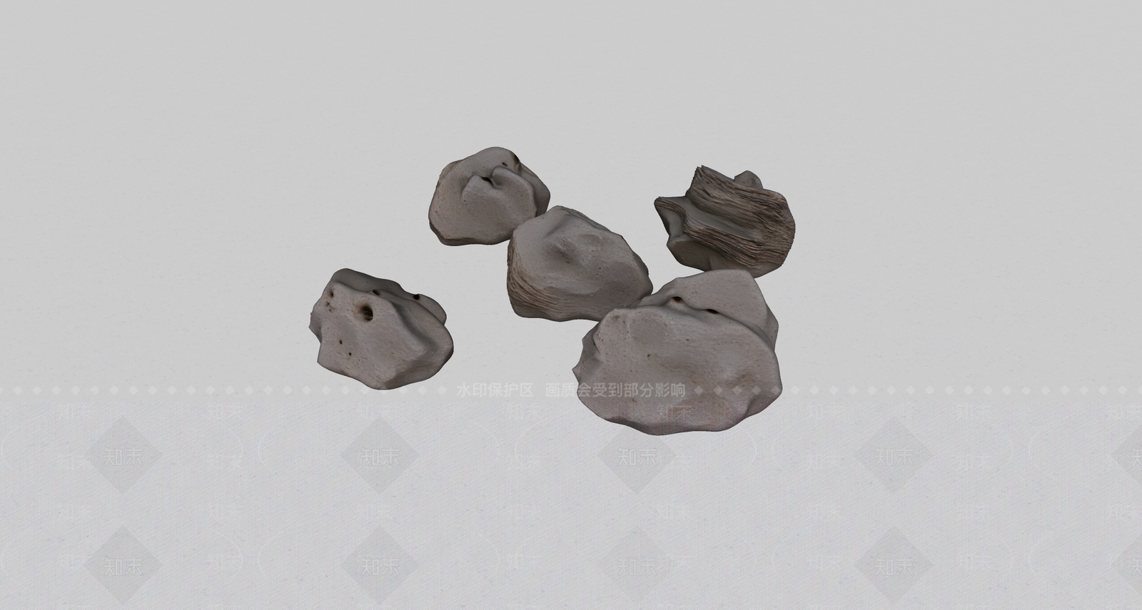 侘寂雕塑摆件SU模型下载【ID:1235173088】