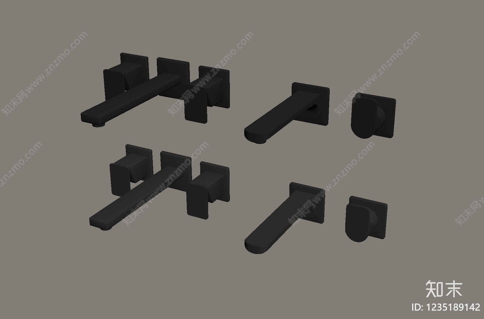现代简约水龙头3D模型下载【ID:1235189142】