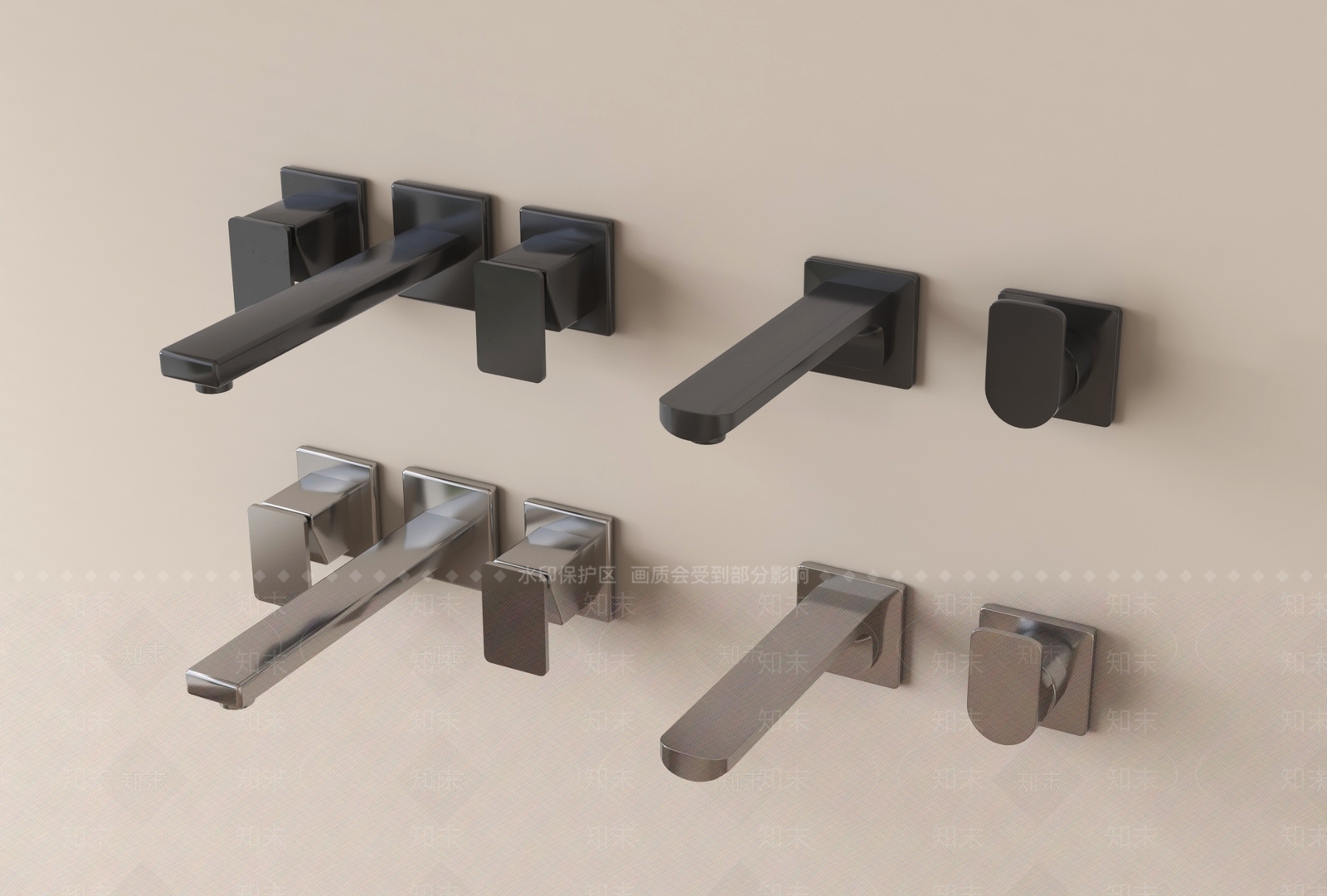 现代简约水龙头3D模型下载【ID:1235189142】
