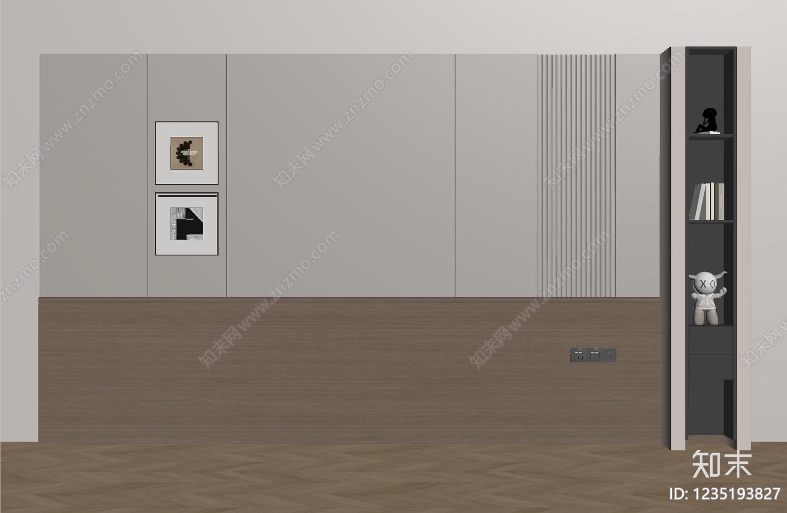 现代简约电视背景墙3D模型下载【ID:1235193827】