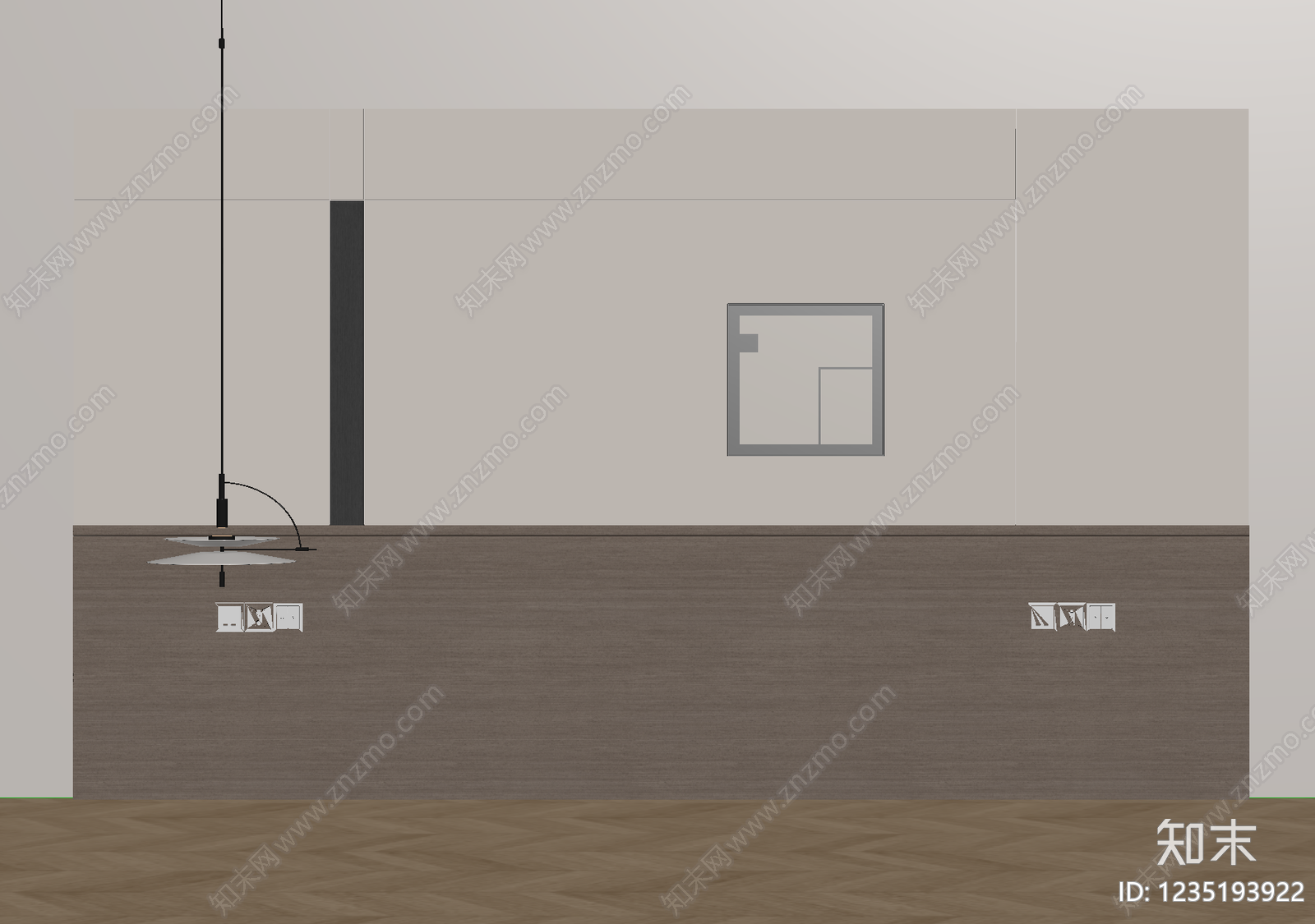 现代简约床头背景墙3D模型下载【ID:1235193922】
