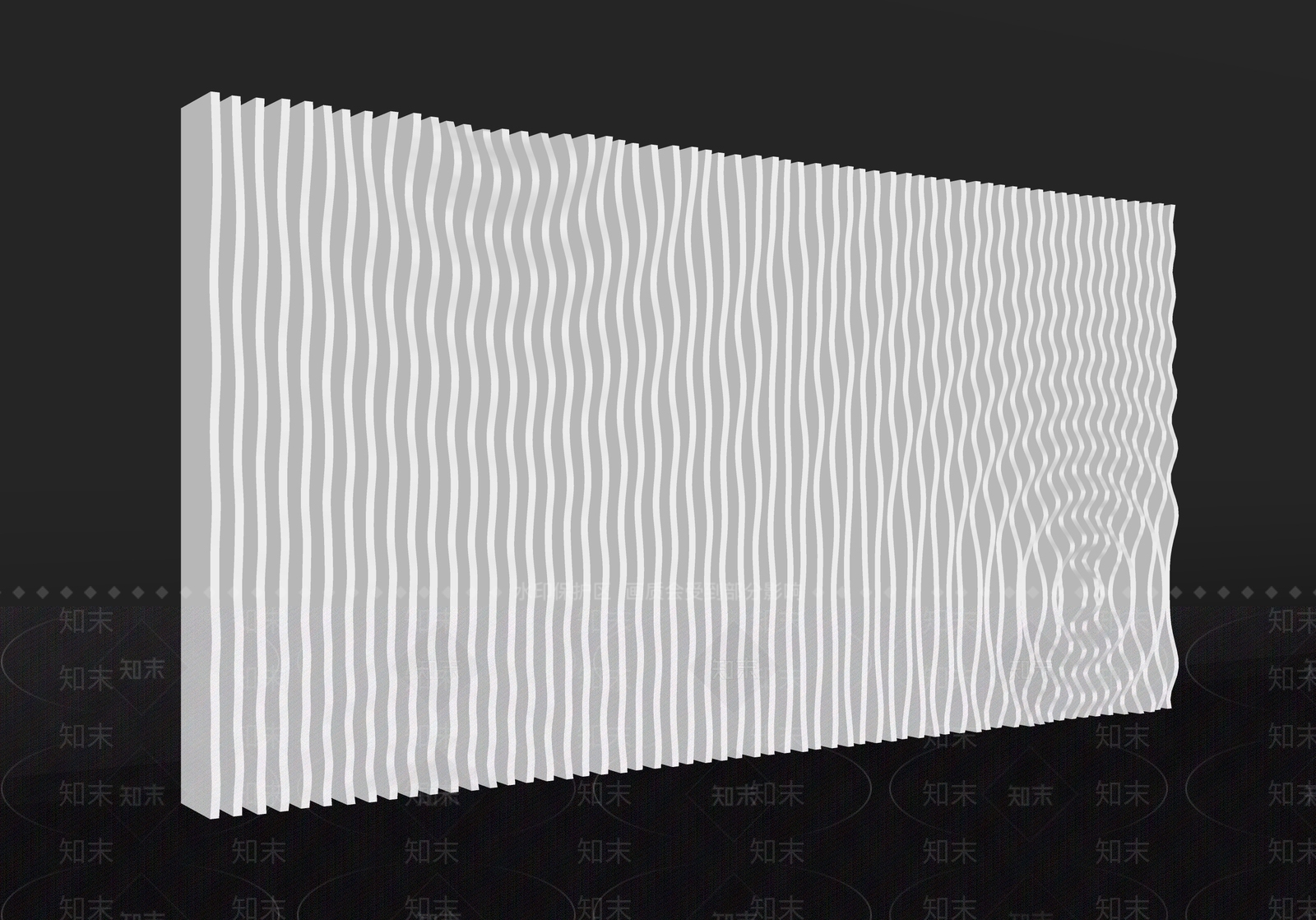 极简波浪板3D模型下载【ID:1235198008】