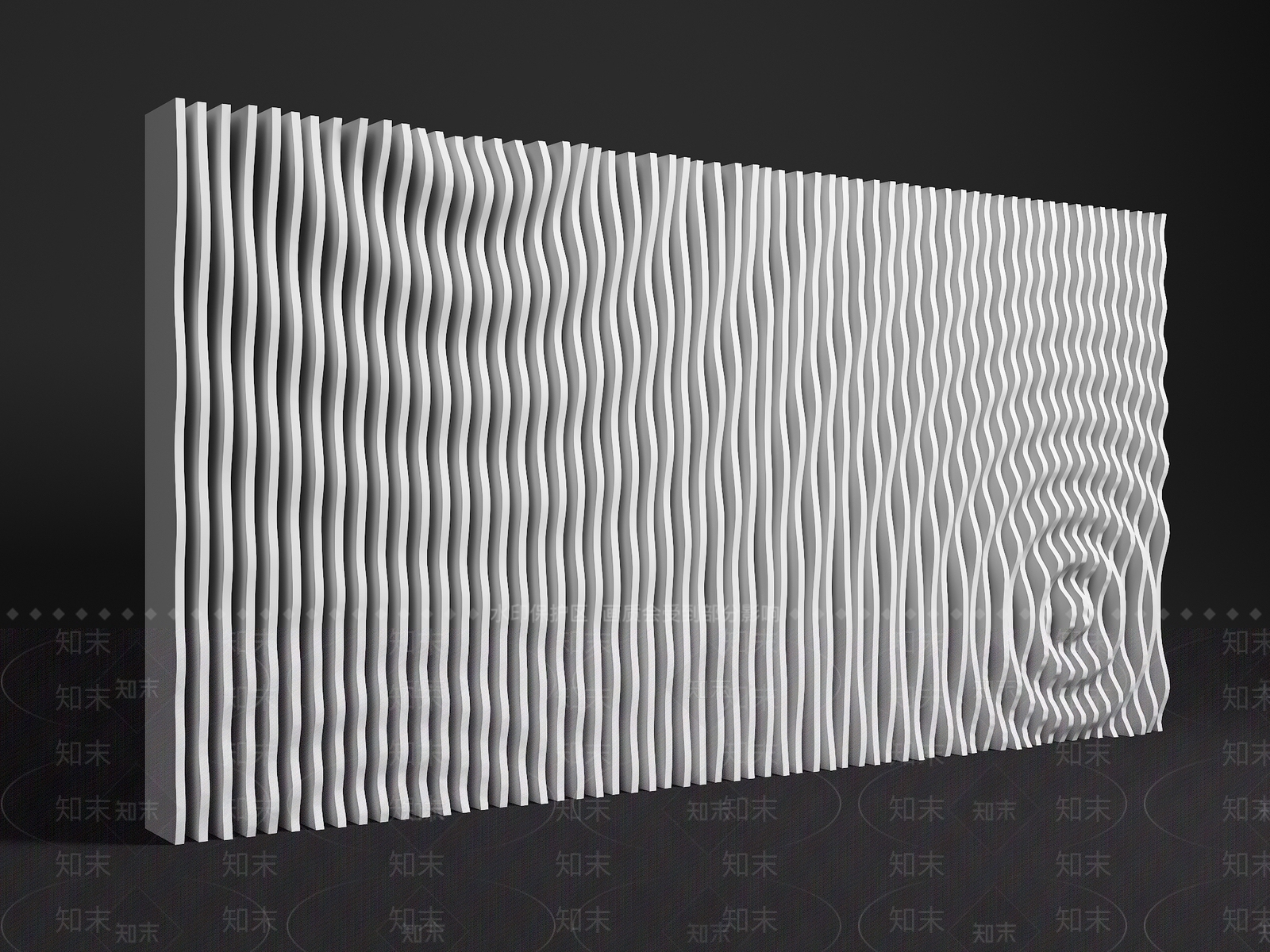 极简波浪板3D模型下载【ID:1235198008】