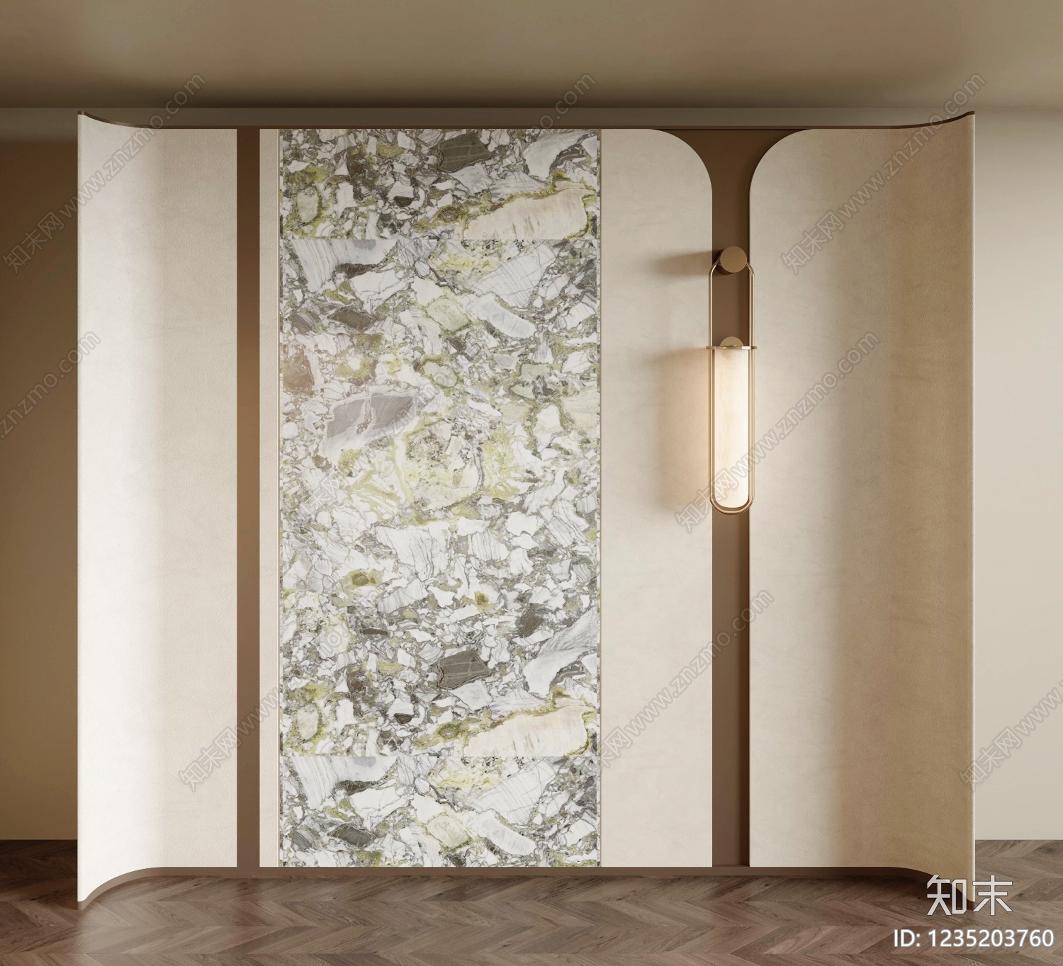 轻奢玄关背景墙3D模型下载【ID:1235203760】