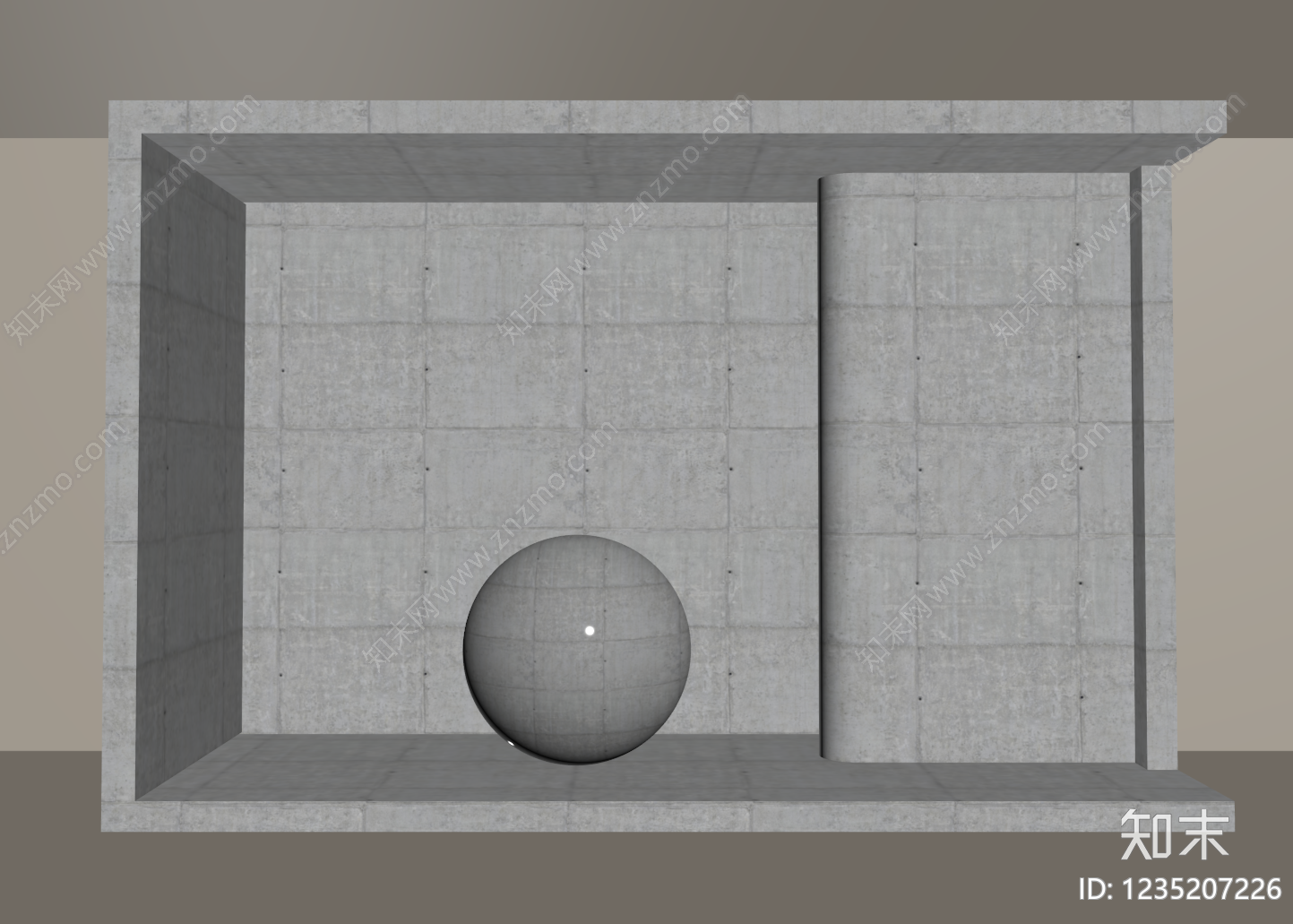极简砖3D模型下载【ID:1235207226】