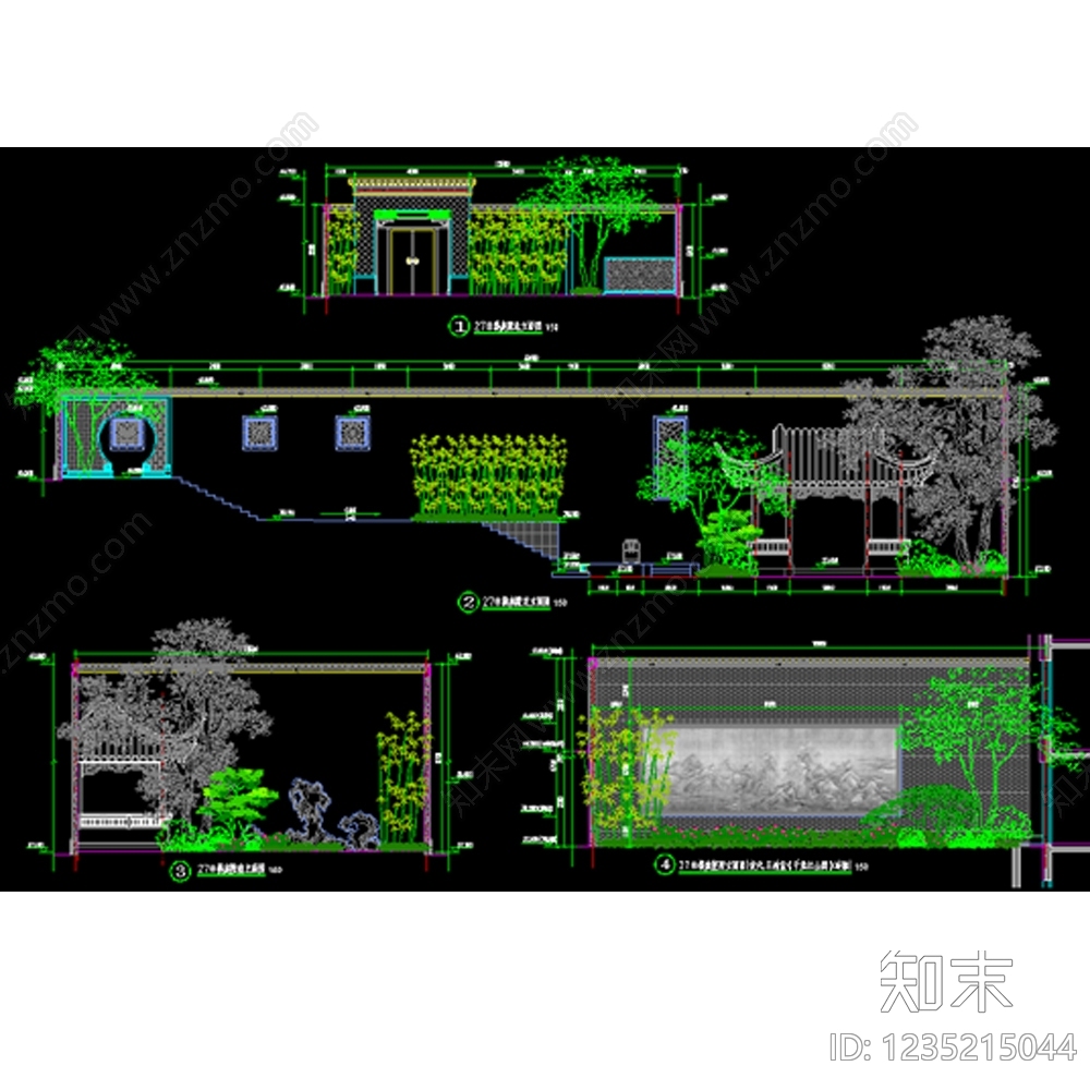 庭院cad施工图下载【ID:1235215044】