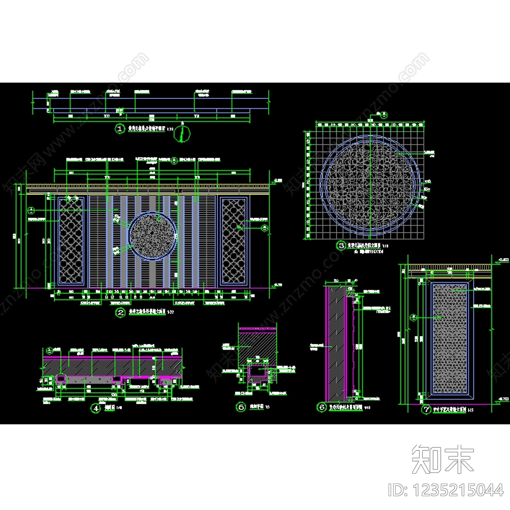 庭院cad施工图下载【ID:1235215044】