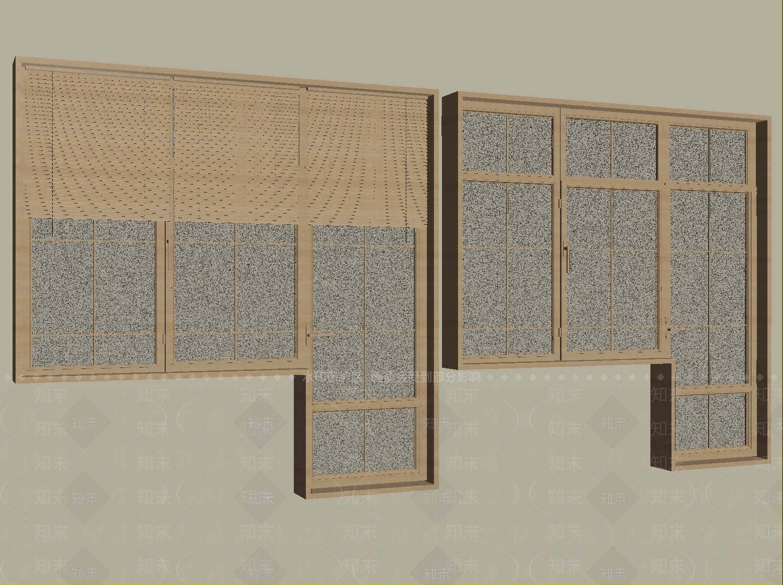 原木风窗3D模型下载【ID:1235219052】