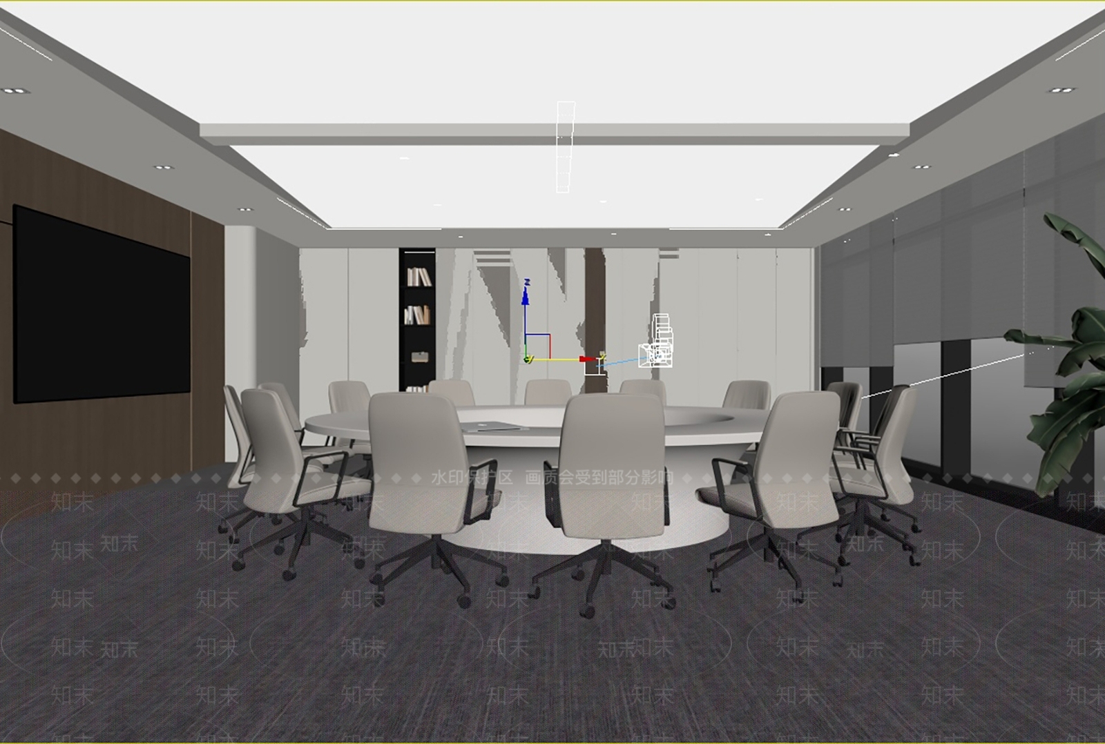 现代简约会议室3D模型下载【ID:1235223393】