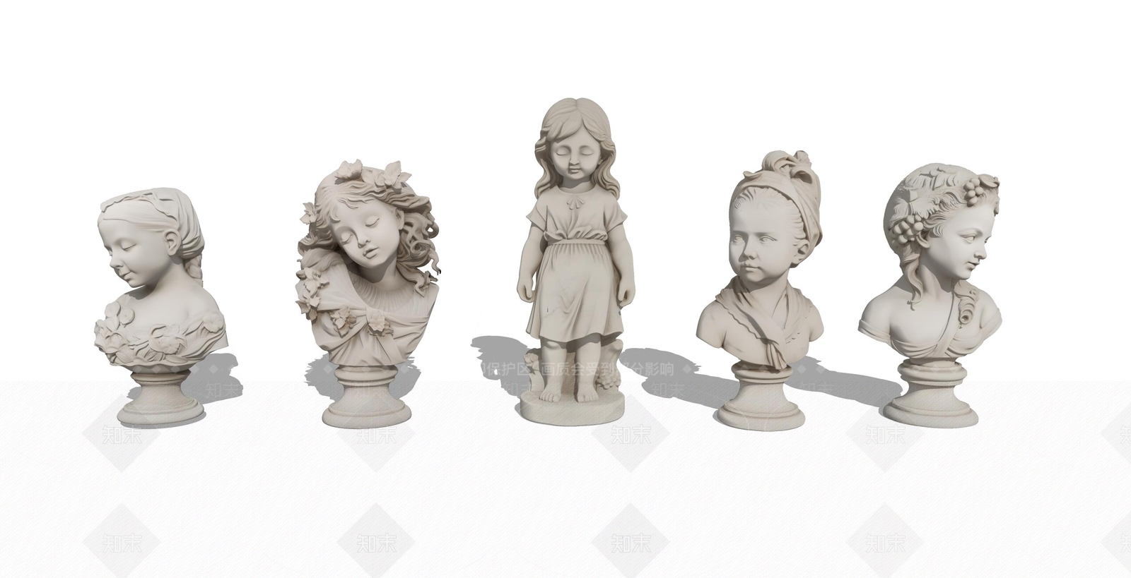 欧式雕塑摆件SU模型下载【ID:1235224796】