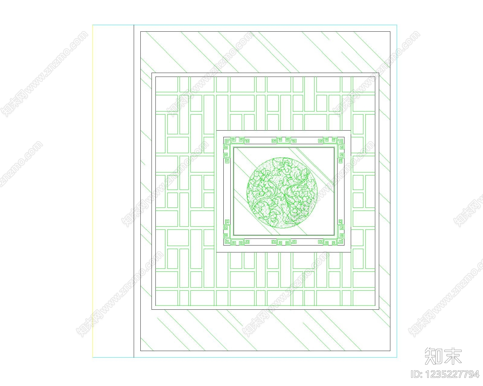 屏风隔断cad施工图下载【ID:1235227794】