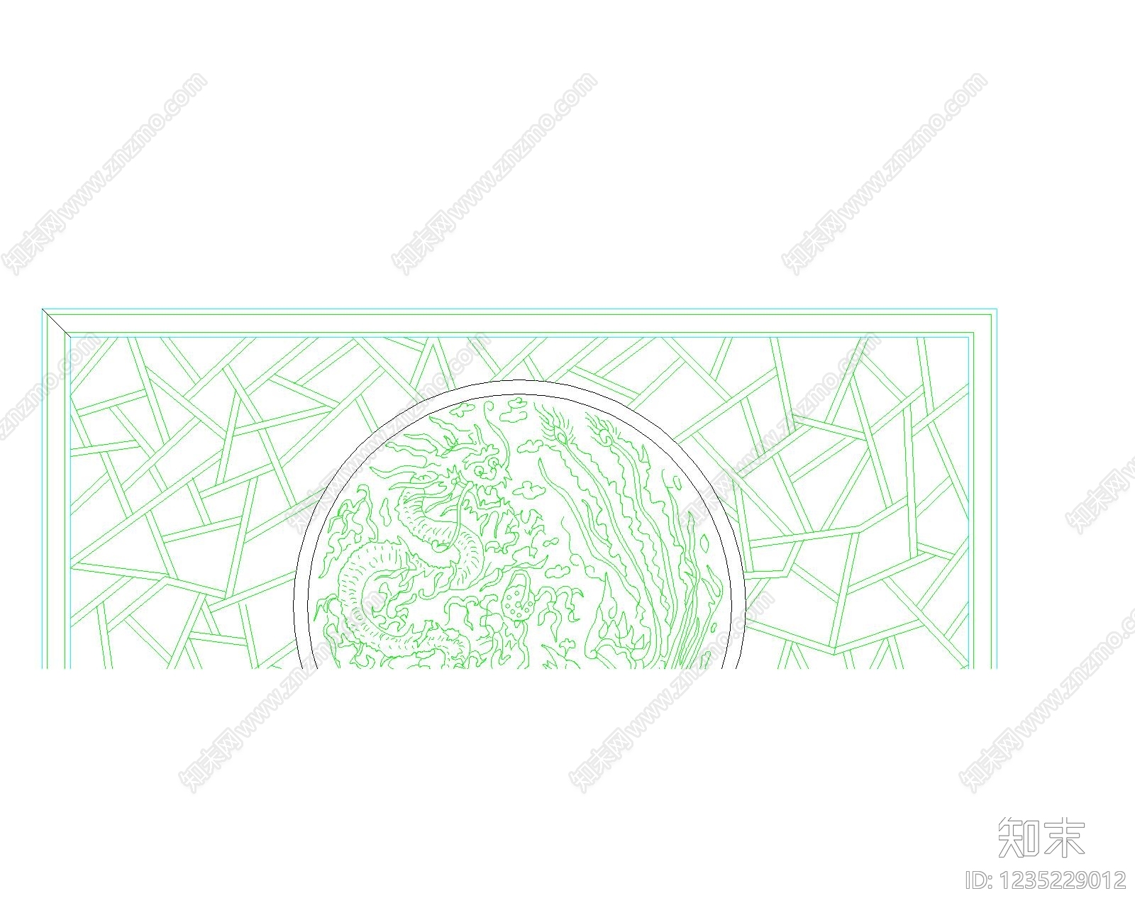 屏风隔断cad施工图下载【ID:1235229012】