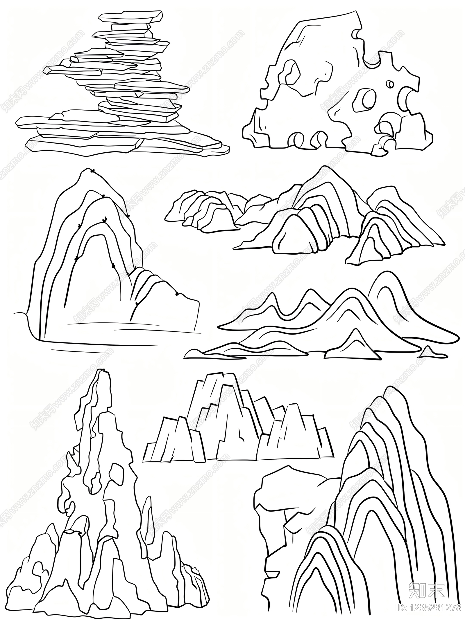 假山水景图库CAD图纸