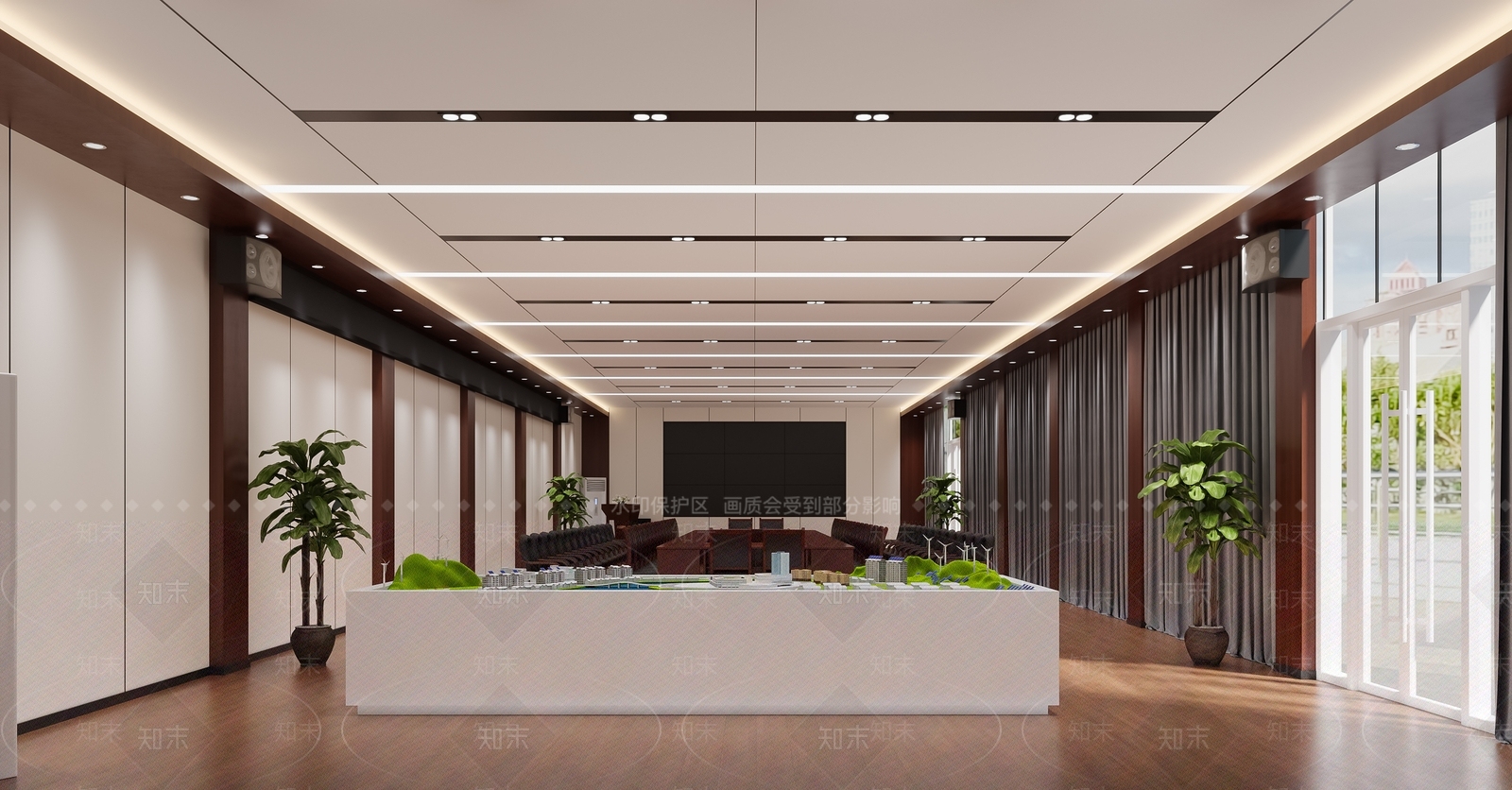 新中式会议室3D模型下载【ID:1235234725】
