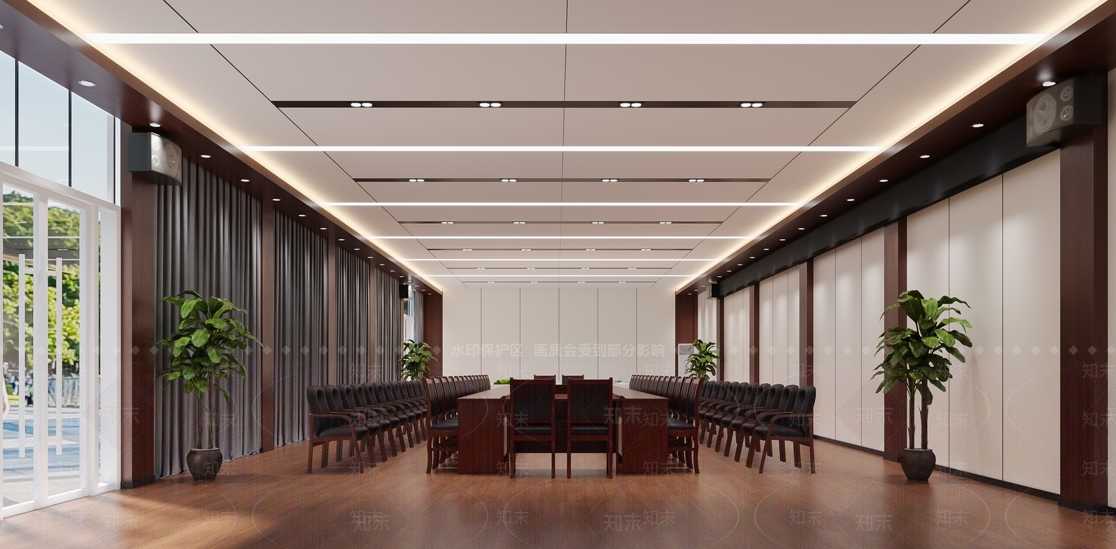 新中式会议室3D模型下载【ID:1235234725】