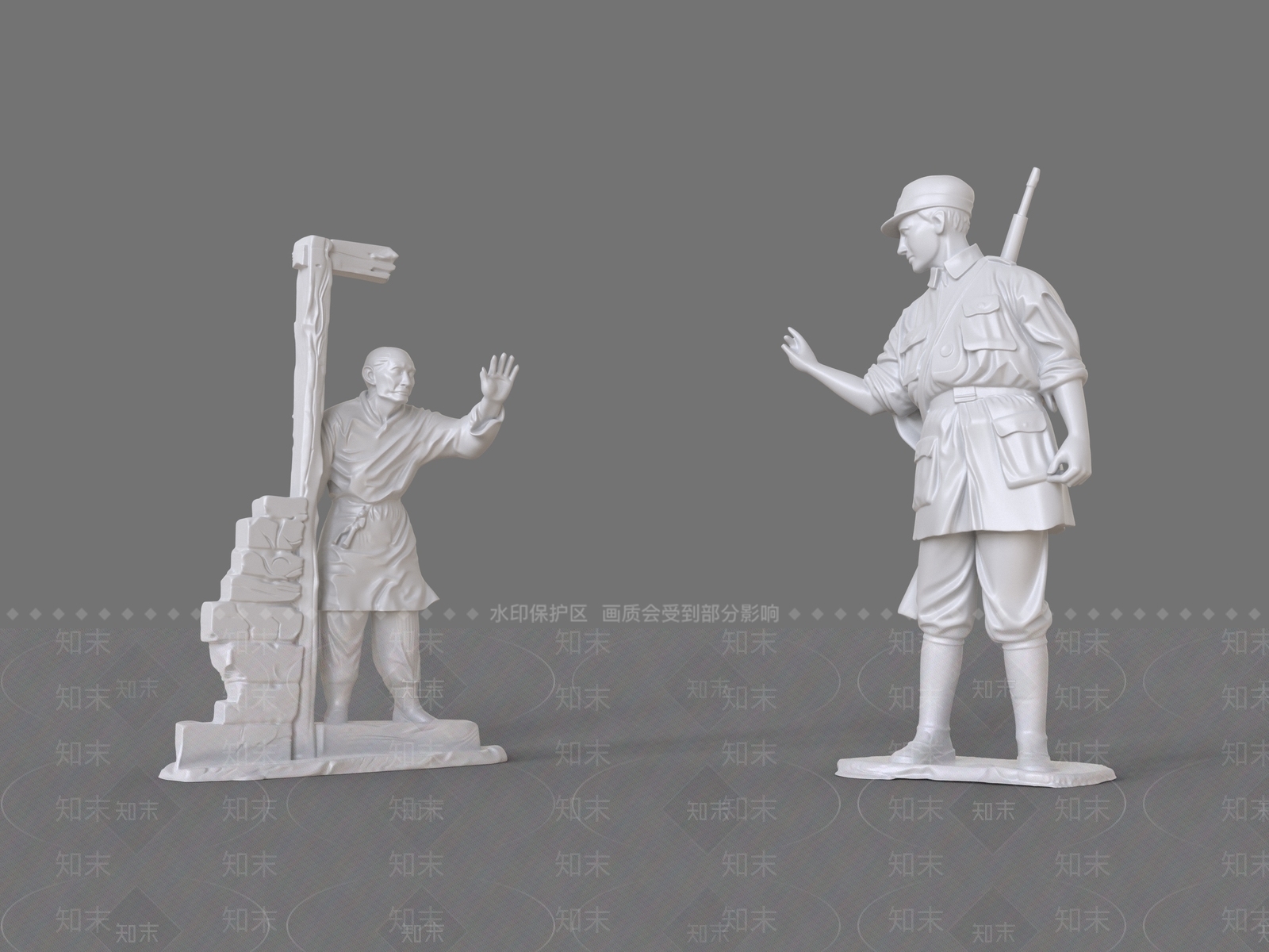 中式雕塑摆件SU模型下载【ID:1235236841】