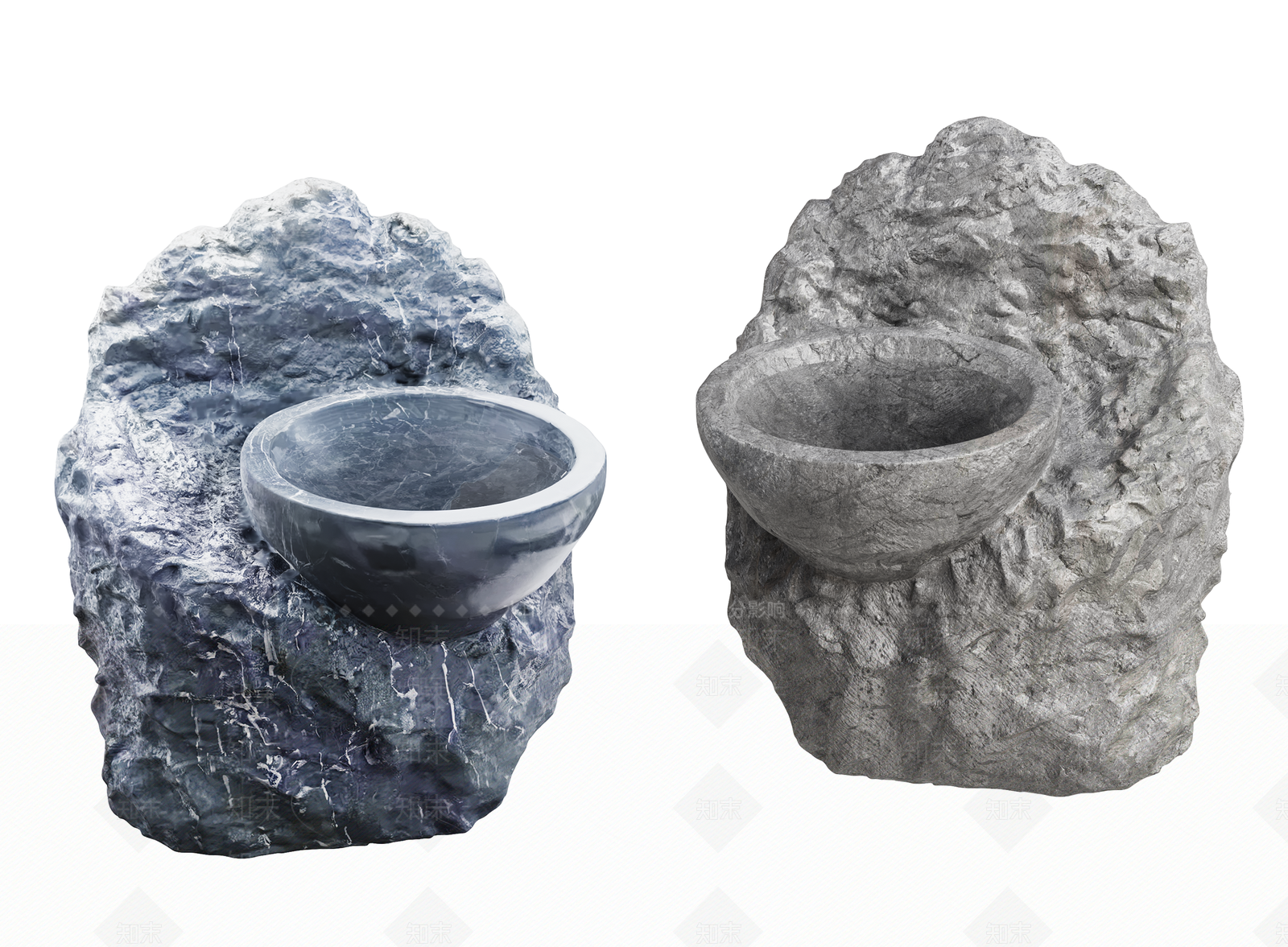 侘寂石头3D模型下载【ID:1235238220】