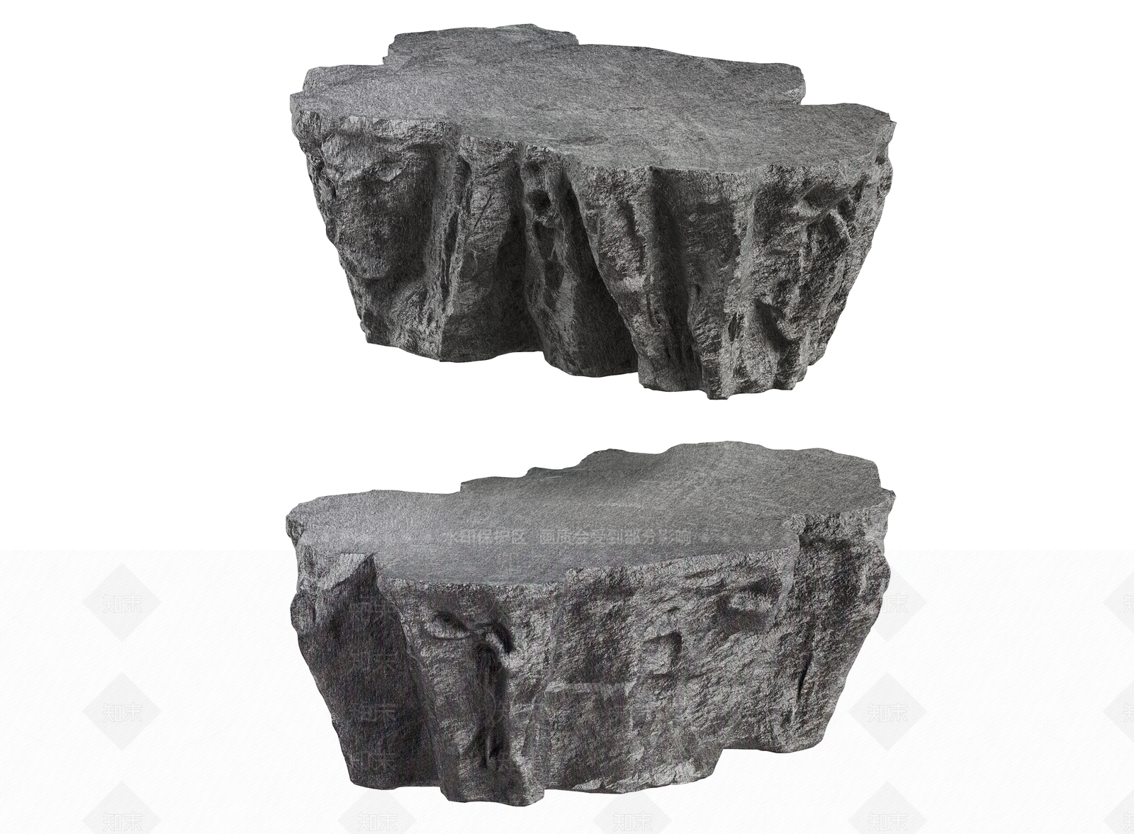 侘寂石头3D模型下载【ID:1235238784】