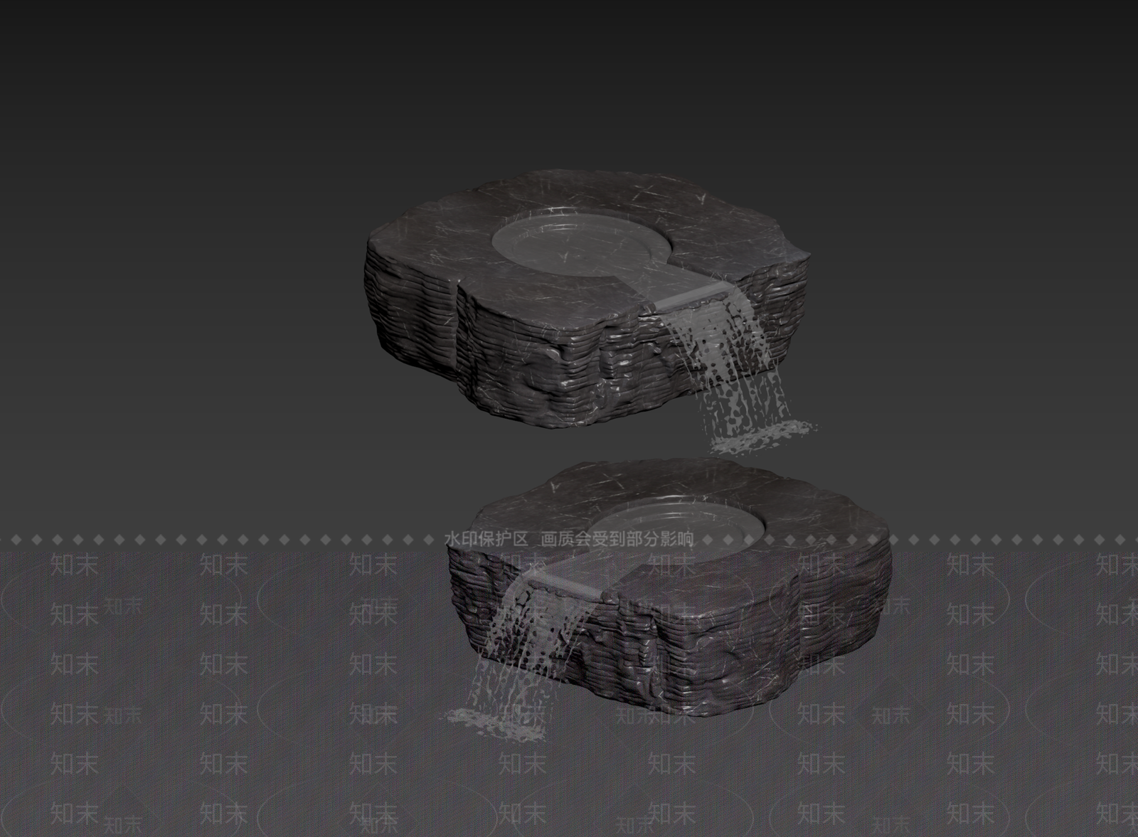 禅意石头3D模型下载【ID:1235238854】
