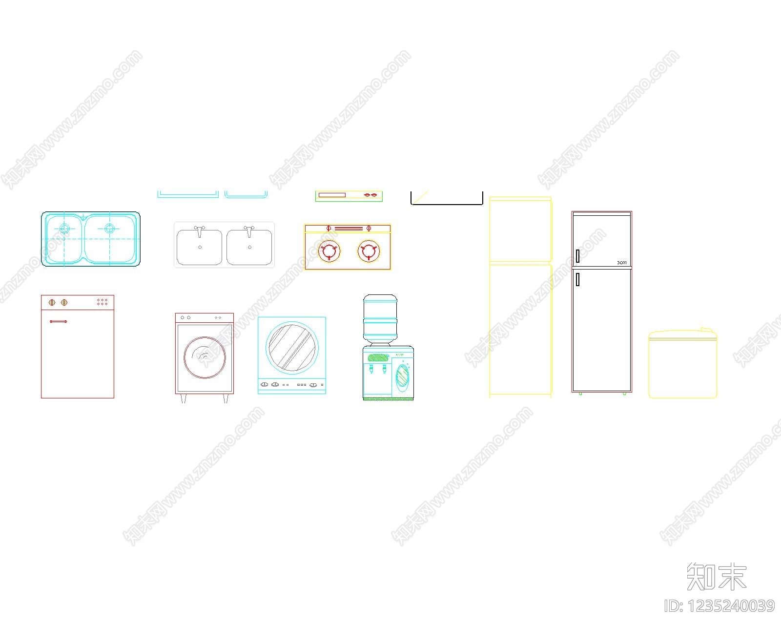 家具图库cad施工图下载【ID:1235240039】