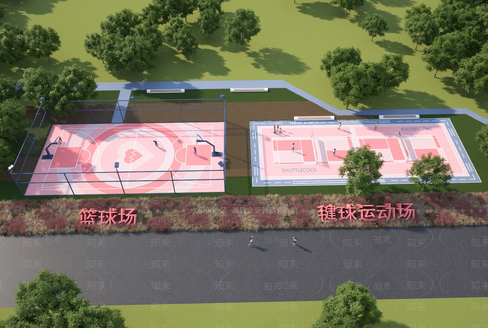 现代主义运动空间3D模型下载【ID:1235240283】