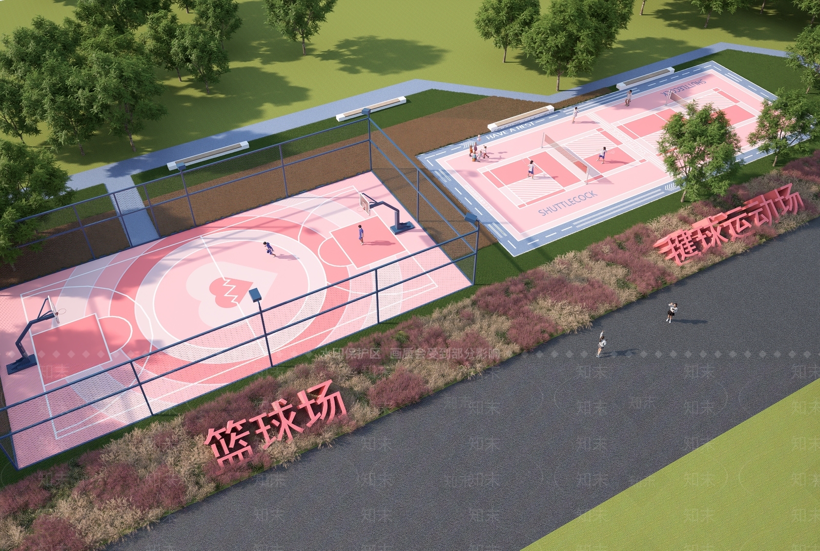 现代主义运动空间3D模型下载【ID:1235240283】