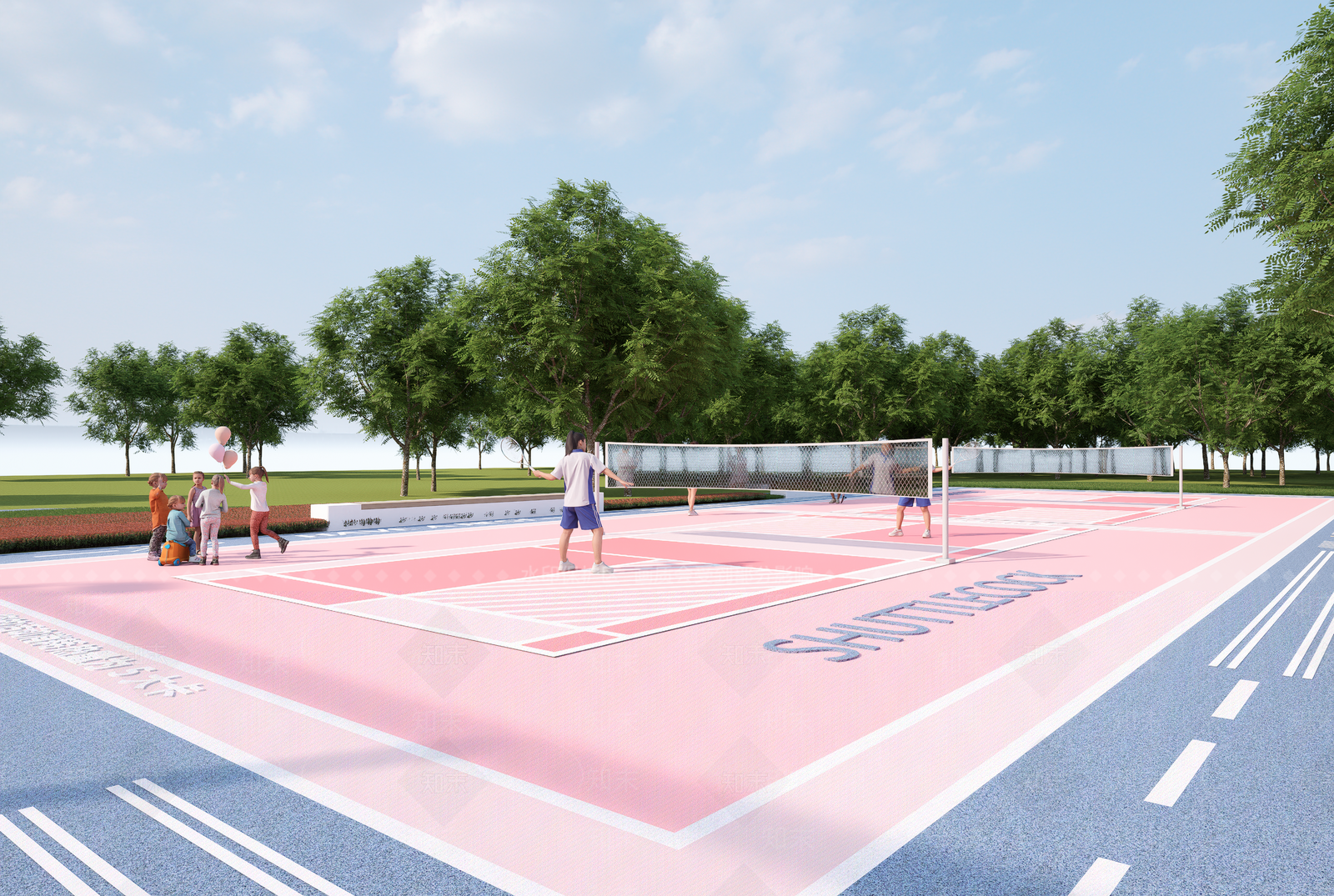 现代主义运动空间3D模型下载【ID:1235240283】