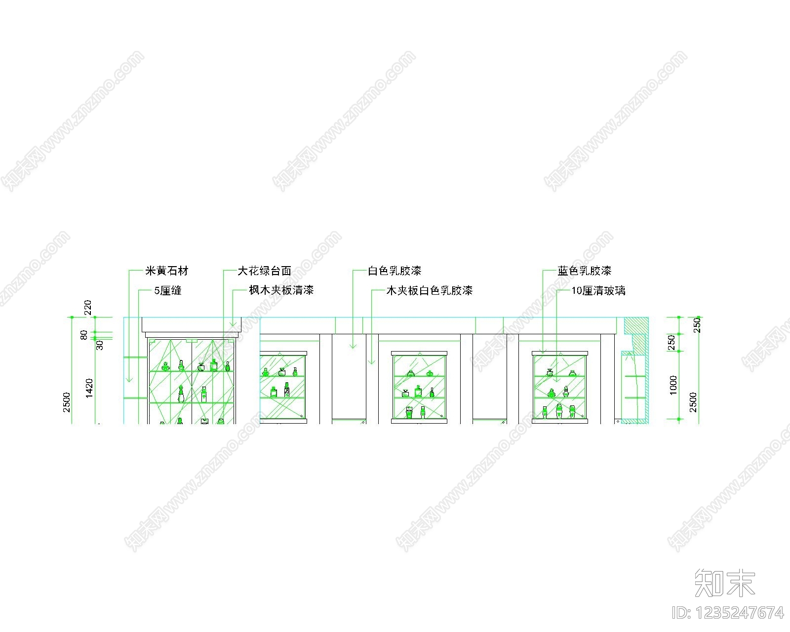 柜子cad施工图下载【ID:1235247674】